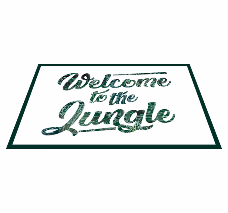 Welcome to the jungle custom rug - TenStickers