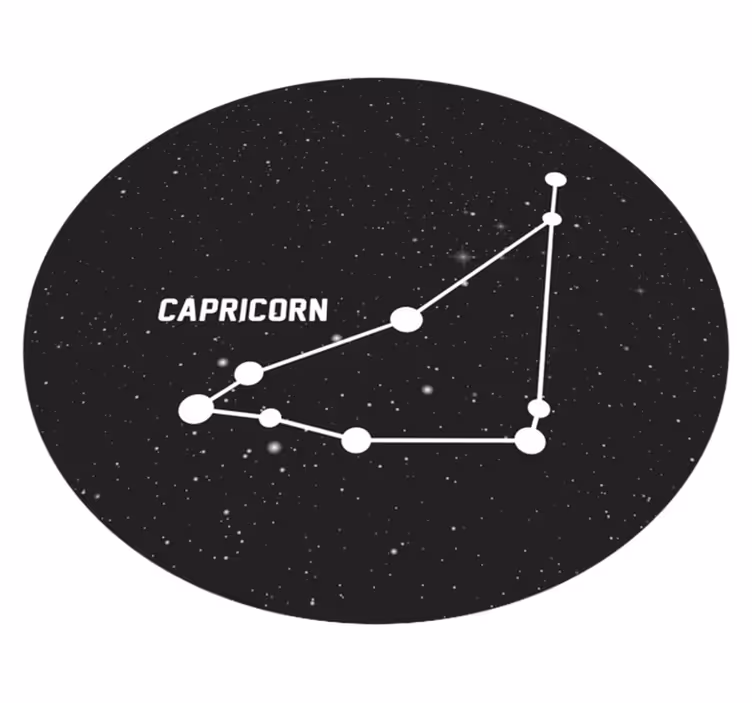 Zodiac sign Capricorn  modern vinyl rug - TenStickers