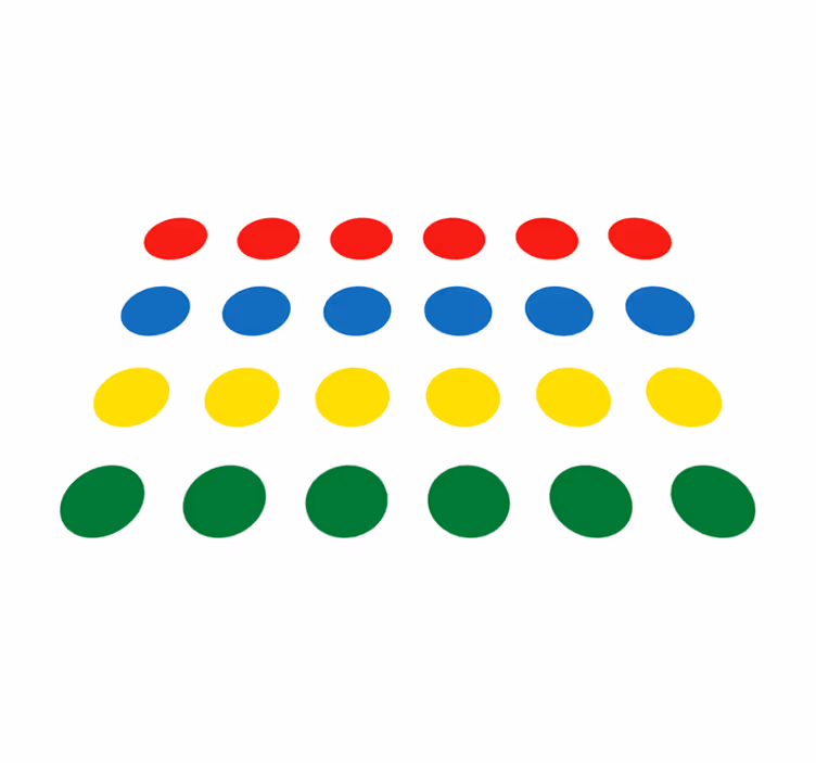 Vinyl rug twister game for kids - TenStickers