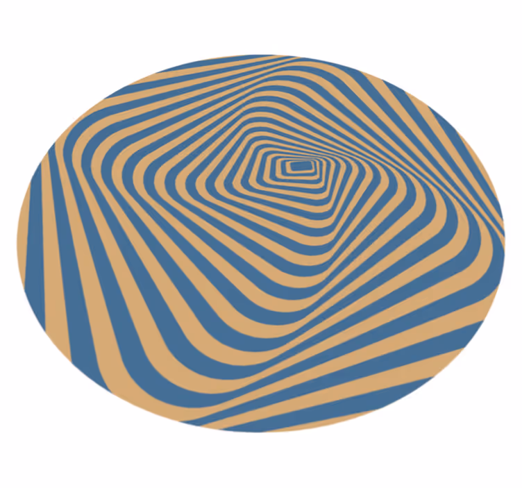 Concentric Stripes stripes vinyl rug - TenStickers