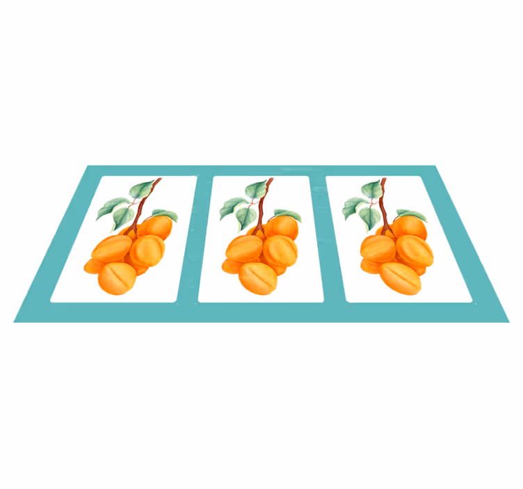 Fruity Illustration flower vinyl rug - TenStickers