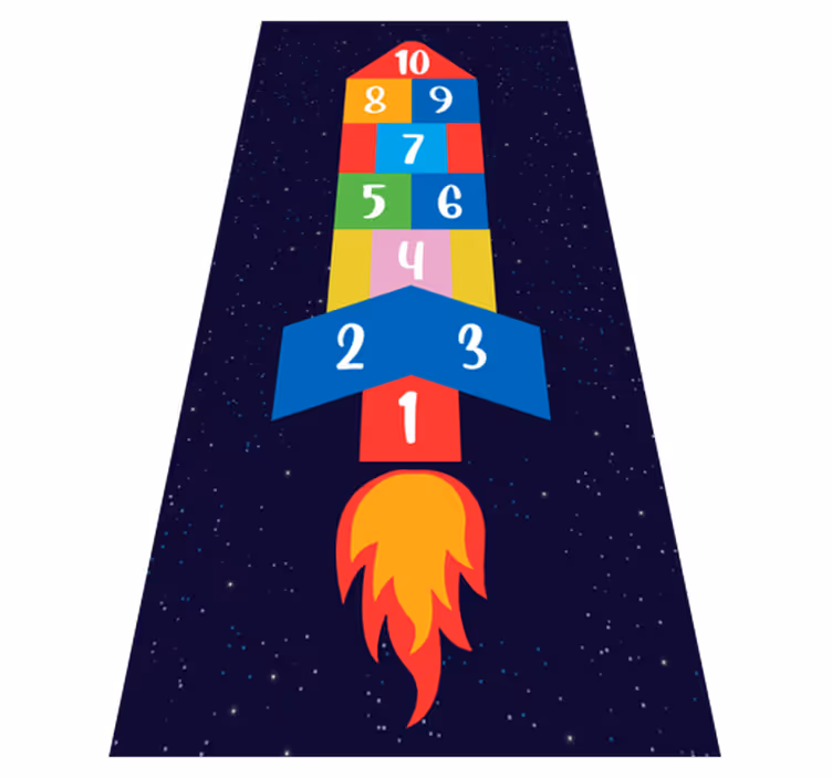 Vinyl rug jumping game for kids - TenStickers