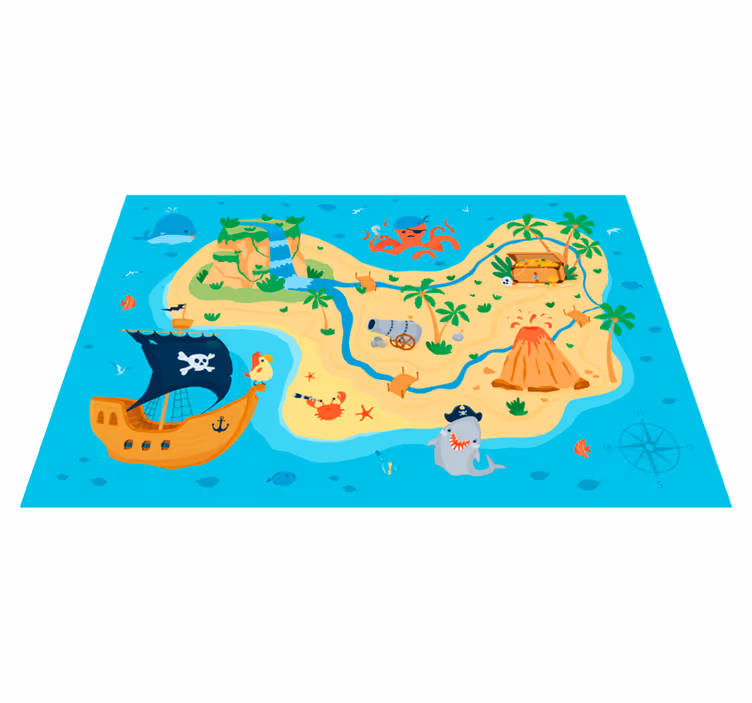 Vinyl rug look for the treasure game mat - TenStickers