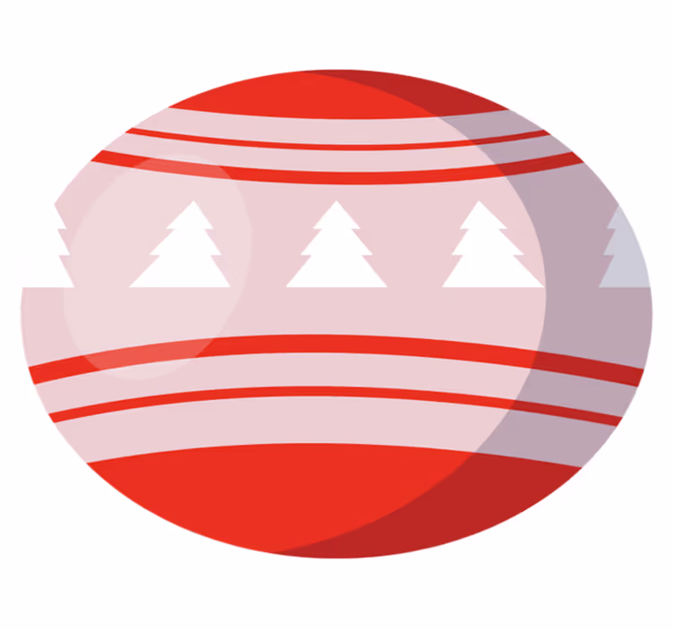 Festive Tree Motif christmas vinyl rug - TenStickers