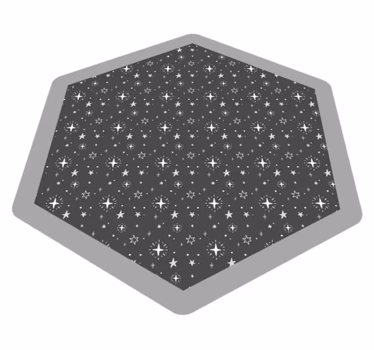 Washed grey childrens stars rug - TenStickers