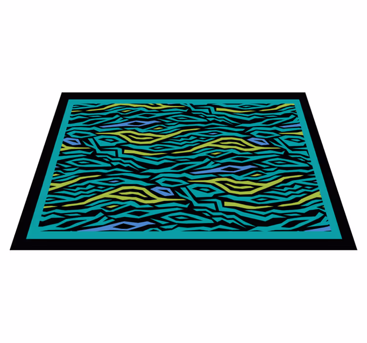 Abstract Safari animal print vinyl rug - TenStickers