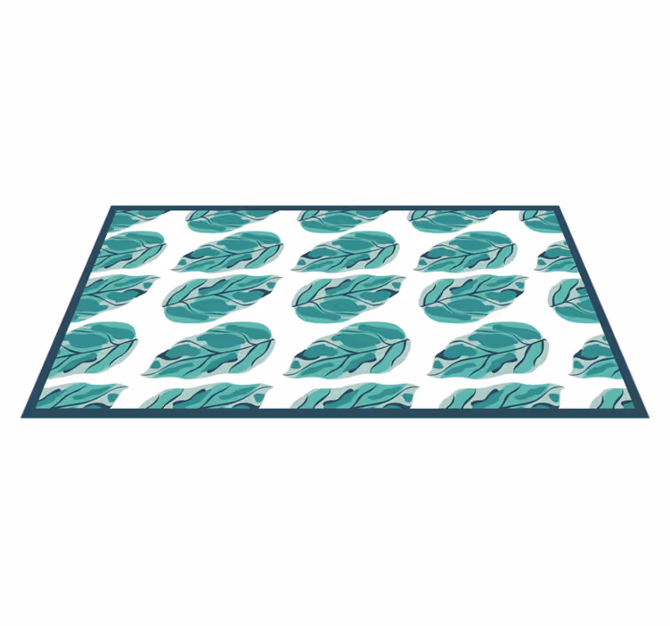 Leafy Botanical flower vinyl rug - TenStickers