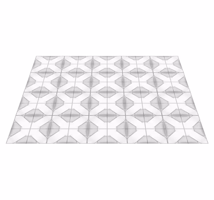 Cubist Symmetry geometric vinyl rug - TenStickers