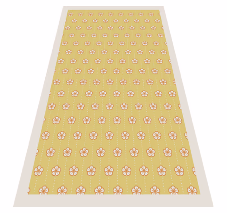 Floral Kitchen Accessory flower vinyl rug - TenStickers