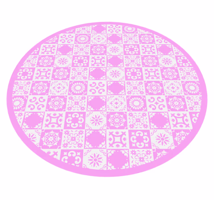 Mandala Inspired Circle mandala vinyl rug - TenStickers