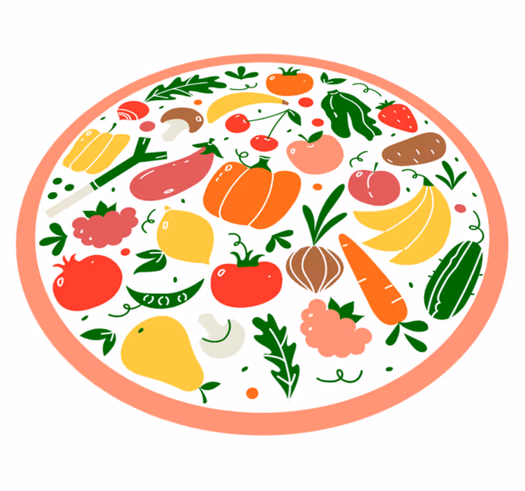Colorful Fruit Motif flower vinyl rug - TenStickers