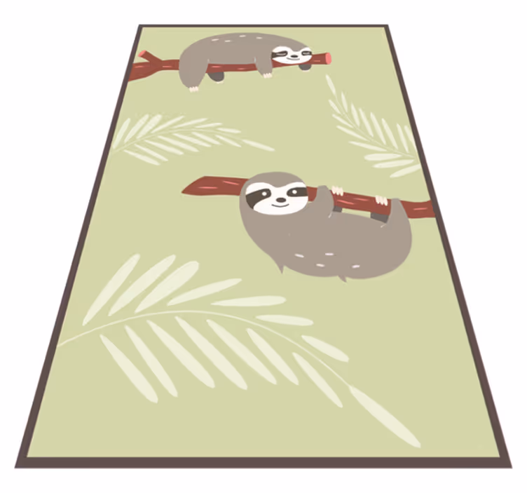 Sloth Nursery Decor nursery vinyl rug - TenStickers