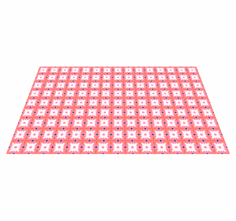 Floral colorful tiles mosaic floor tiles - TenStickers