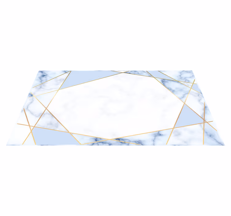 Marble Geometry marble vinyl rug - TenStickers