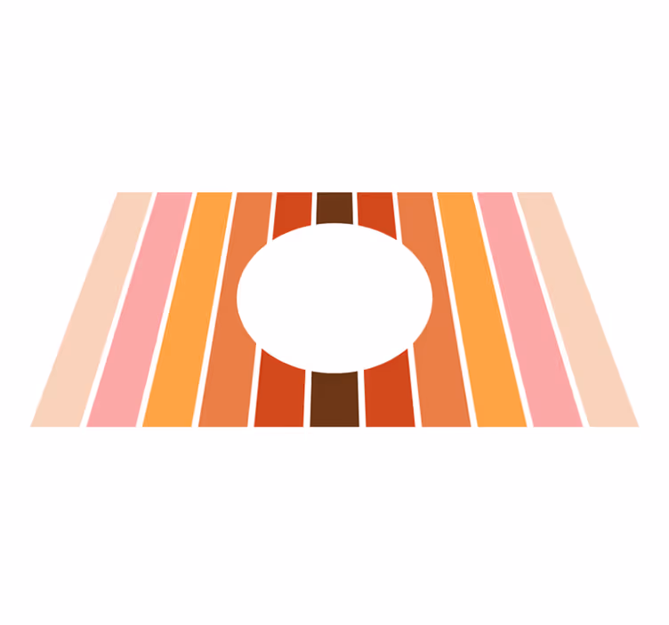 Geometric Stripes Design stripes vinyl rug - TenStickers