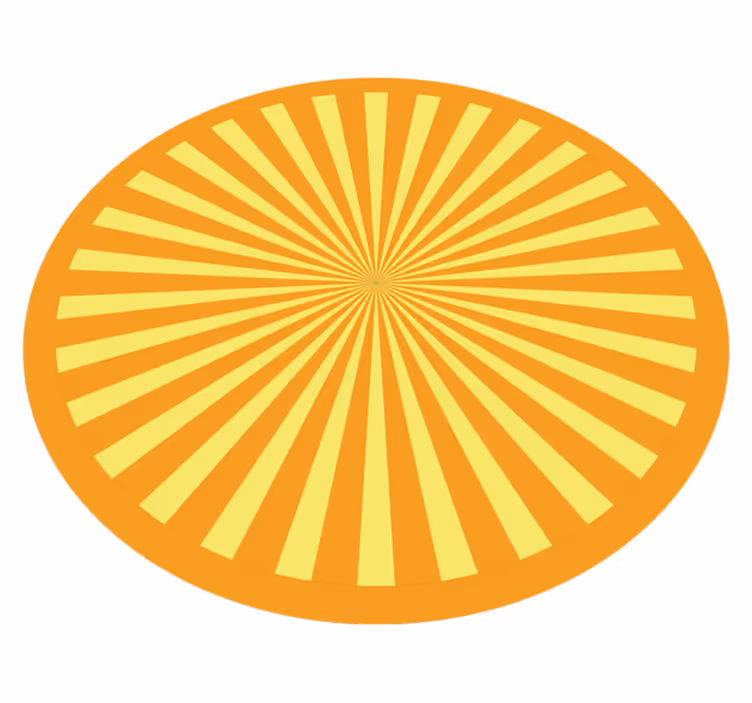 Abstract Sunset with orange geometric rugs - TenStickers