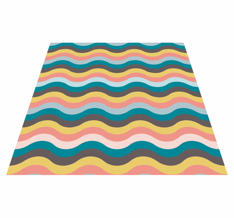 Wavy Striped Pattern stripes vinyl rug - TenStickers