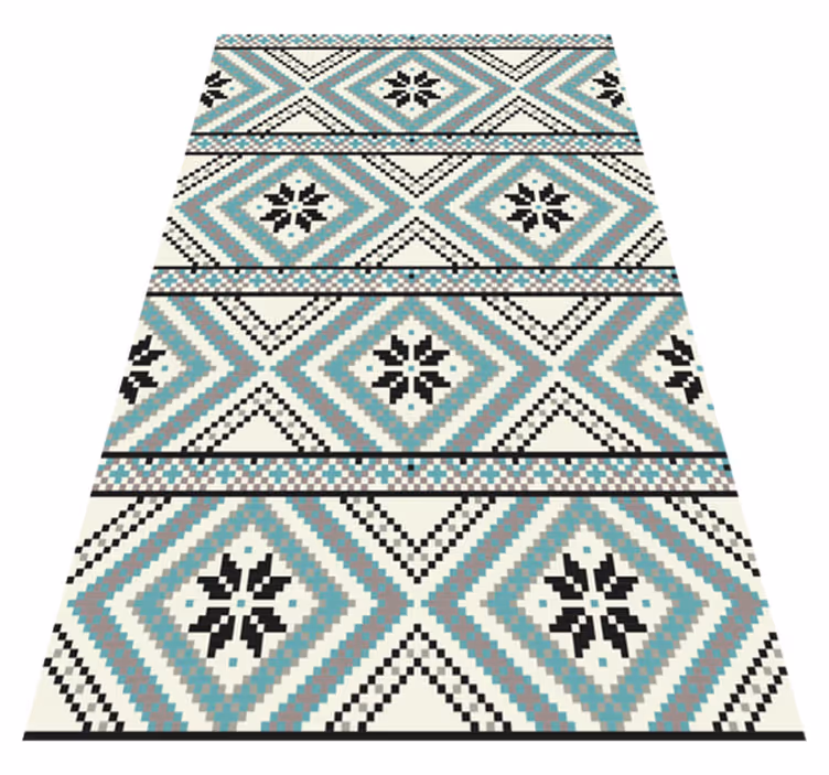 Scandinavian figures  nordic vinyl rug - TenStickers