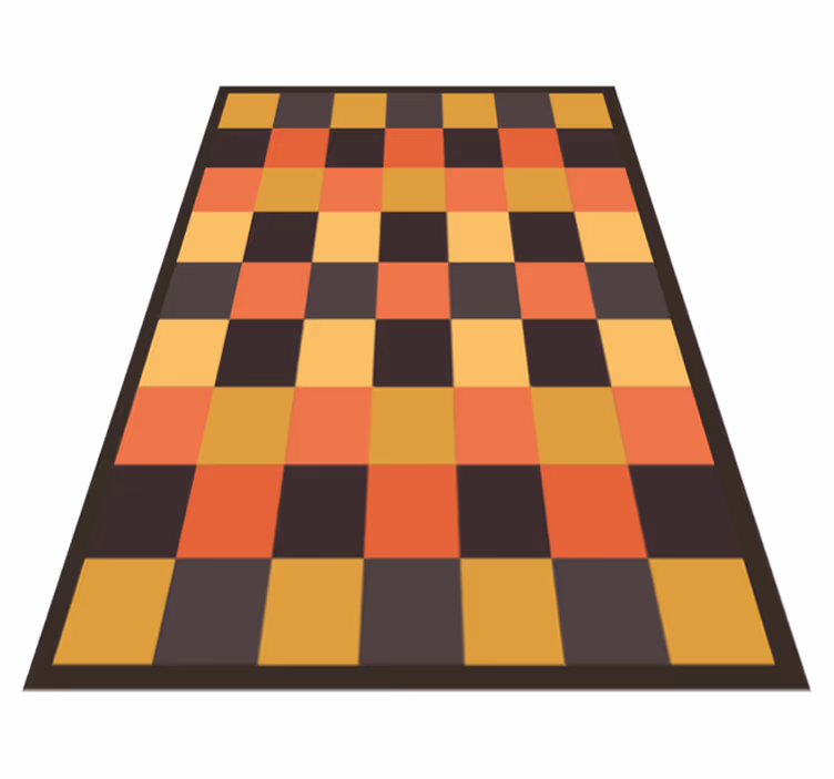 Multicolor square design modern rug - TenStickers