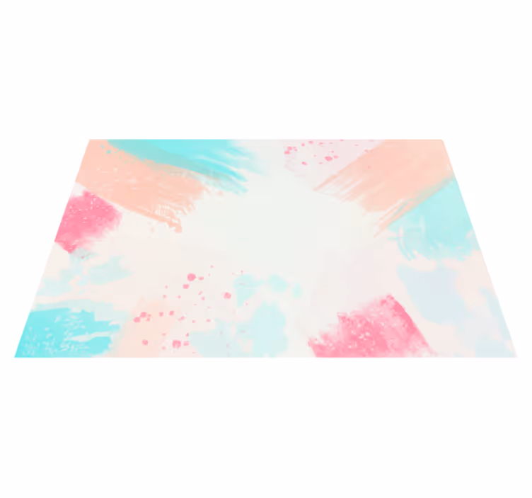 Abstract Color Splash minimalist vinyl rug - TenStickers