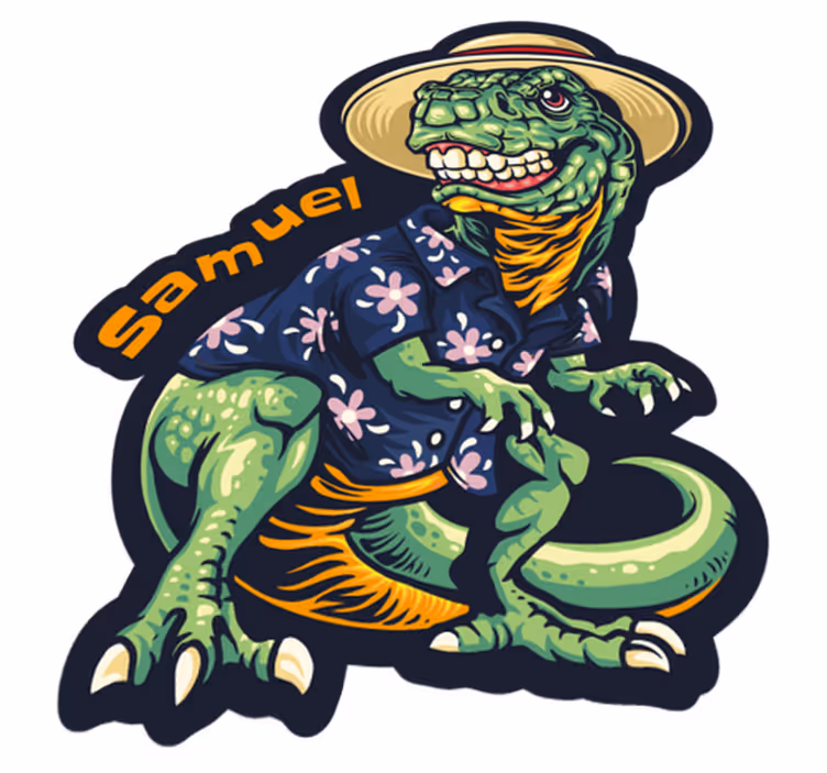 Dinosaur Vacation Attire custom vinyl rug - TenStickers