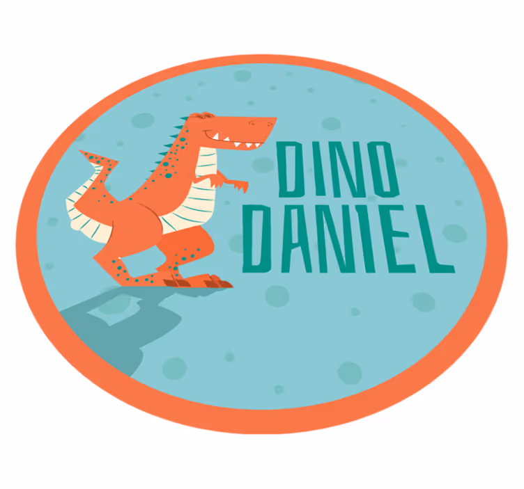 Dinosaur Customizable Circle vinyl rug - TenStickers
