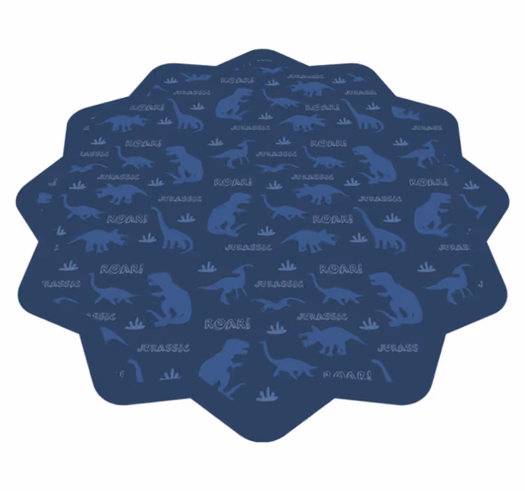 Dinosaur Outlines vinyl rug - TenStickers