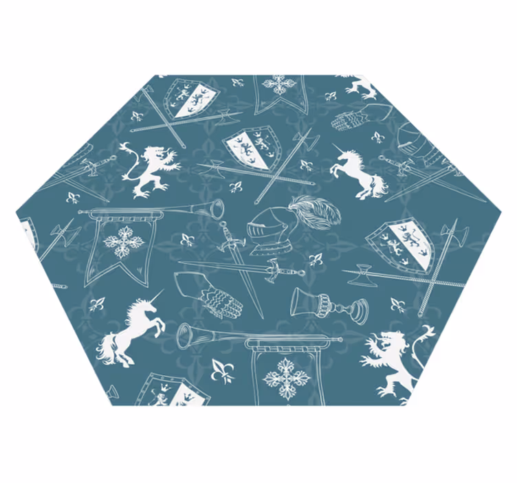Medieval Chivalry gaming vinyl rug - TenStickers