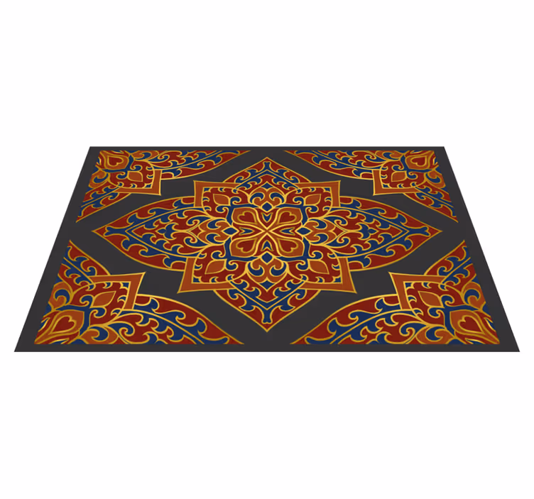 Ornate Mandala Design mandala vinyl rug - TenStickers