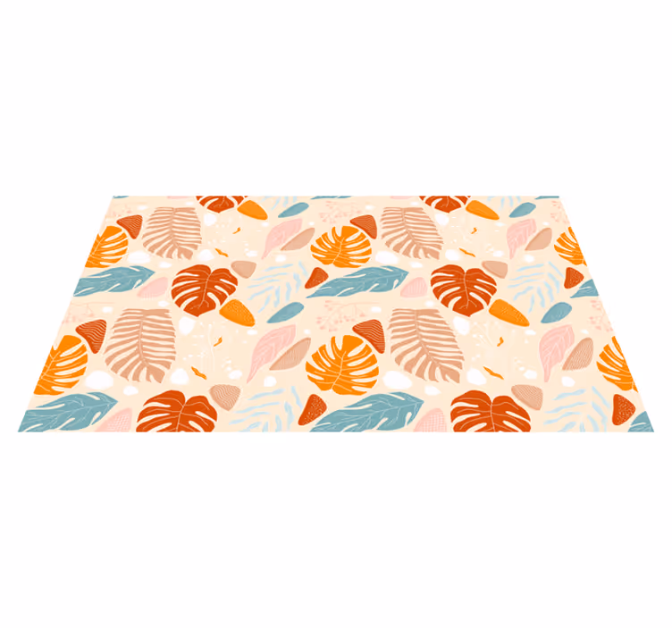 Colourful leaf hallway runners - TenStickers