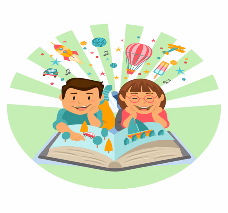 Imaginative Reading kids vinyl rug - TenStickers