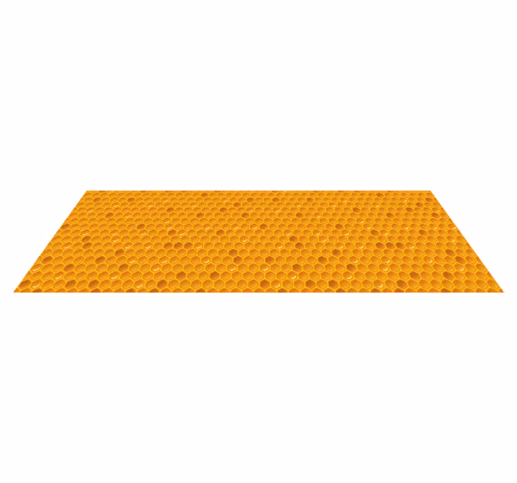 Honeycomb concept kitchen vinyl rug - TenStickers
