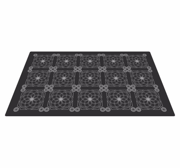 Square grey cement modern vinyl rug - TenStickers