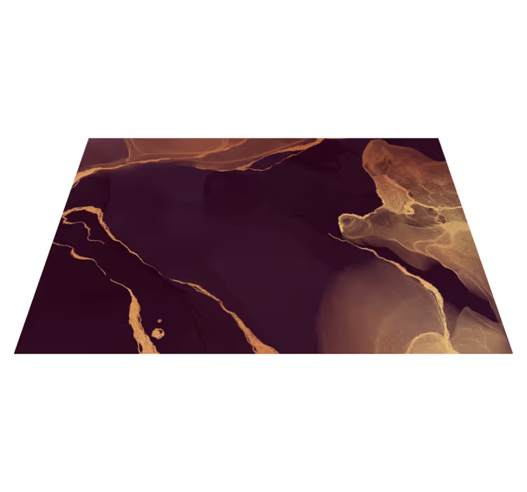 Golden abstract print Vinyl rug for home office - TenStickers