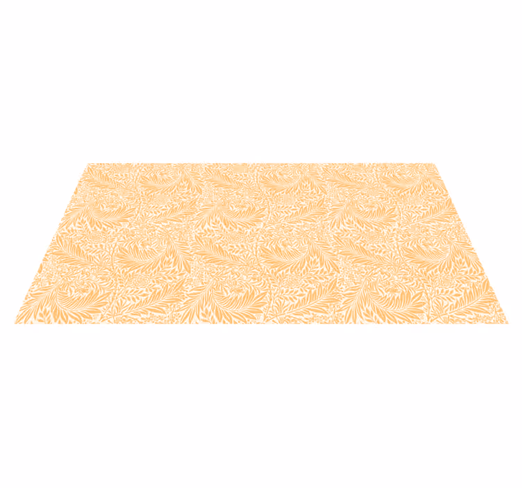 Botanical Leafy Pattern flower vinyl rug - TenStickers