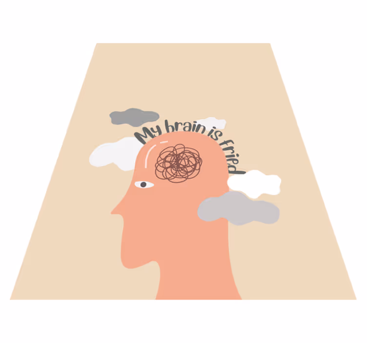 My brain is fried custom rug - TenStickers