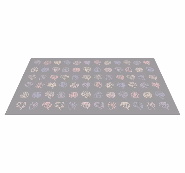 Educational Brain Patterns vinyl rug - TenStickers