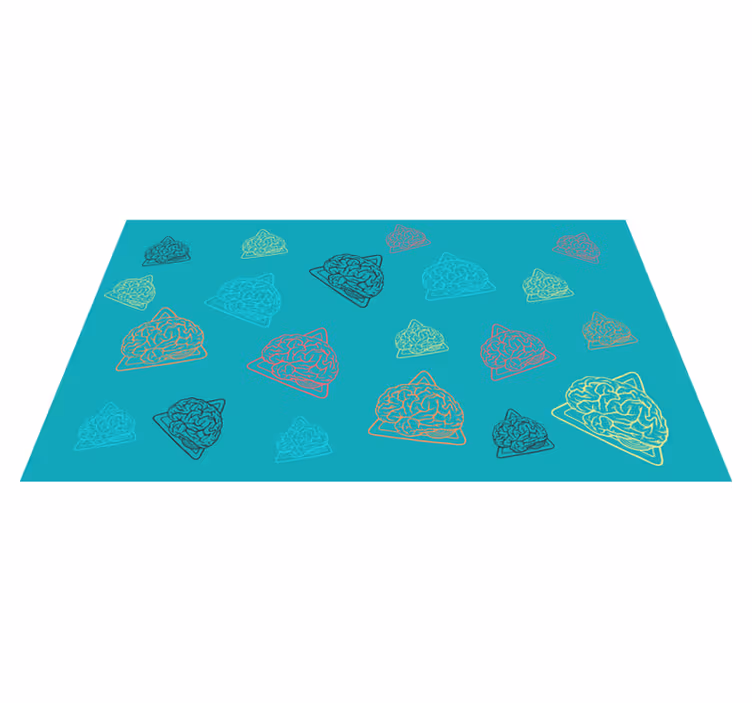Abstract Brain Patterns vinyl rug - TenStickers