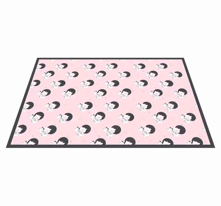Playful Ballerina Graphic kids vinyl rug - TenStickers