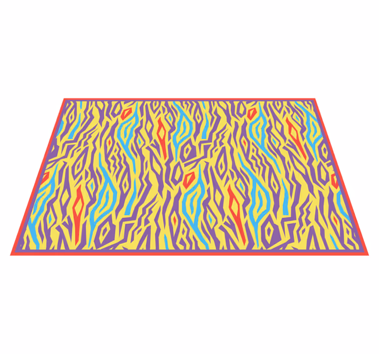 Abstract Zebra Stripes geometric vinyl rug - TenStickers