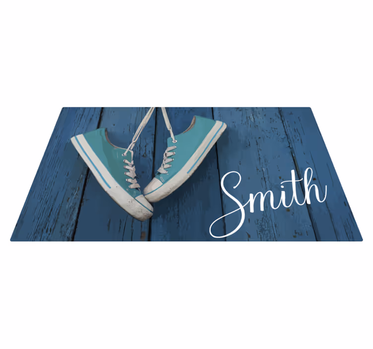 Family's name with Convers personalised mat - TenStickers