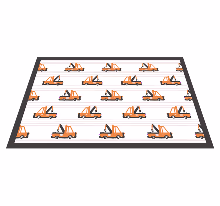 Toy Crane Pattern vinyl rug - TenStickers