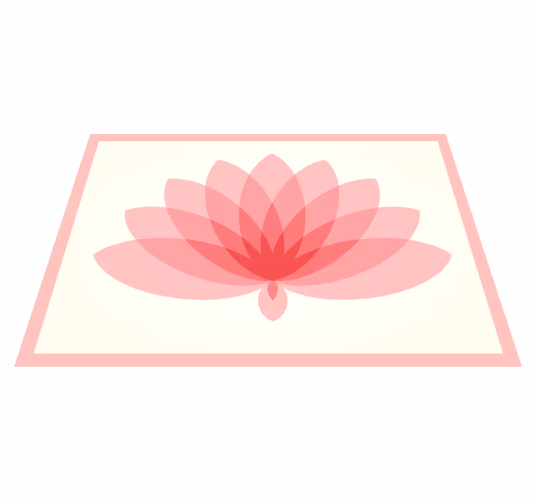 Lotus single flower vinyl rug - TenStickers