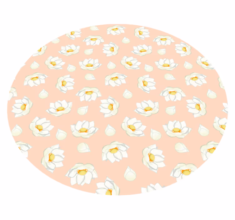 Floral Blossom flower vinyl rug - TenStickers