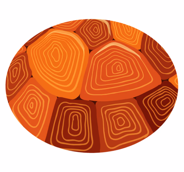 Turtle house print animal print vinyl rug - TenStickers