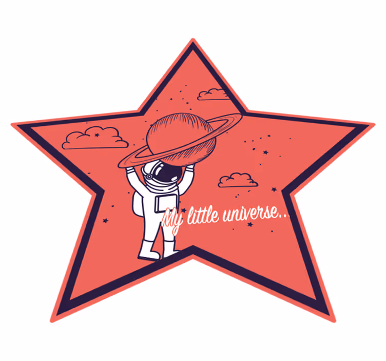 My little universe kids vinyl rug - TenStickers