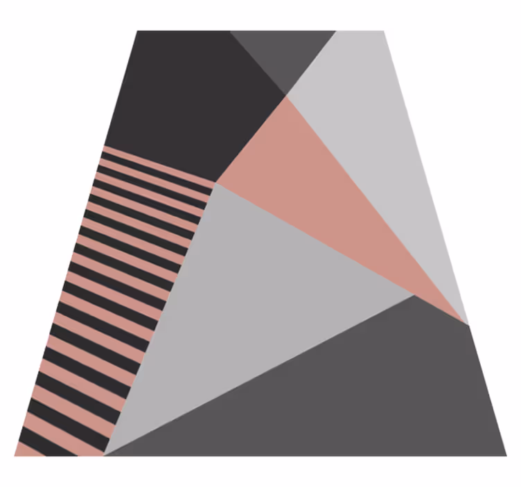 Triangular geometric motif modern vinyl rug - TenStickers