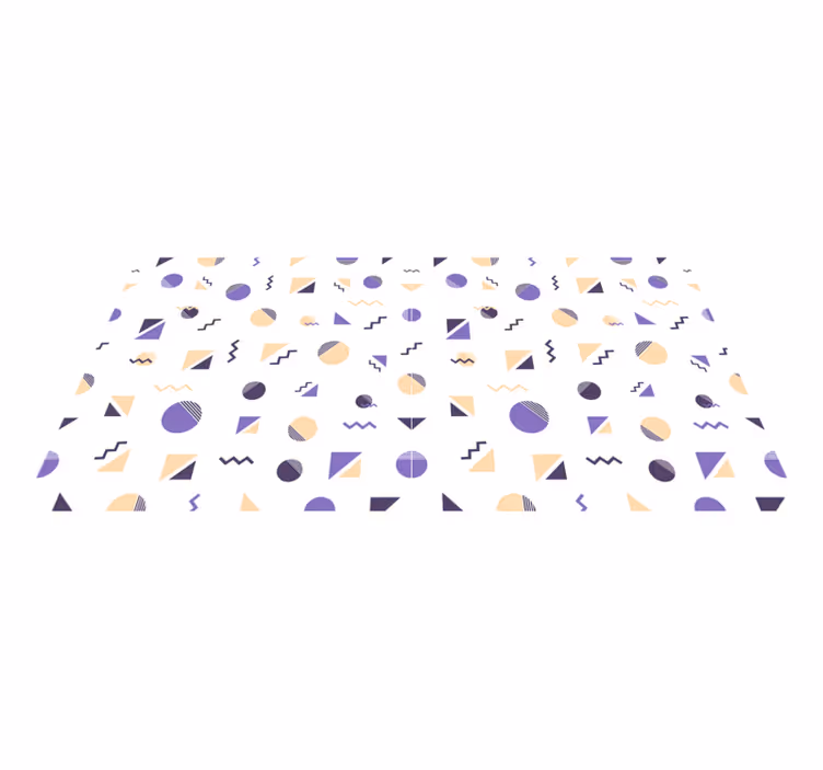 Coloured geometric shapes geometric rugs - TenStickers