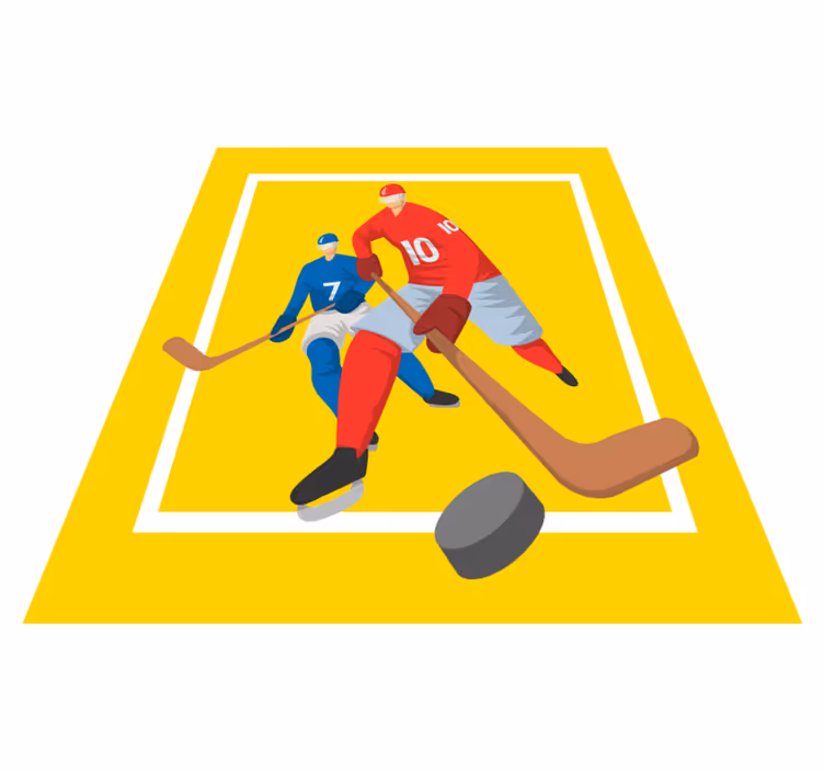 Two Ice Hockey Players game mat - TenStickers