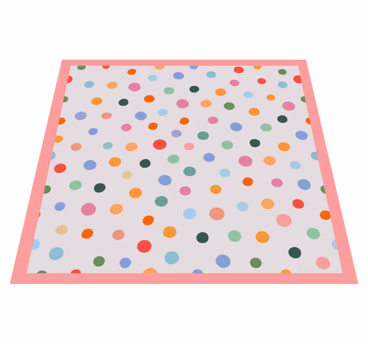 Colorful dot pattern bedroom vinyl rug - TenStickers